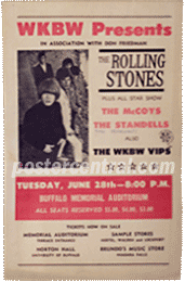Rolling stones wkbw presents concert poster
